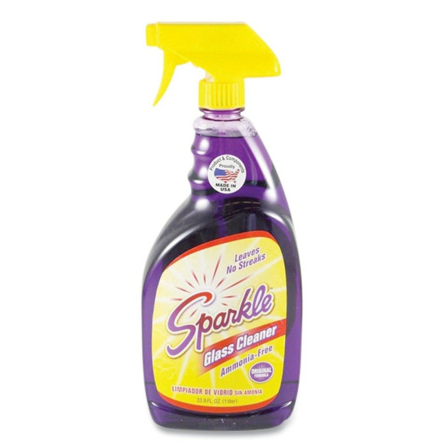 Facility Maintenance & Supplies Sparkle Cleaners | Sparkle 20345 33.8 Oz. Spray Bottle Glass Cleaner