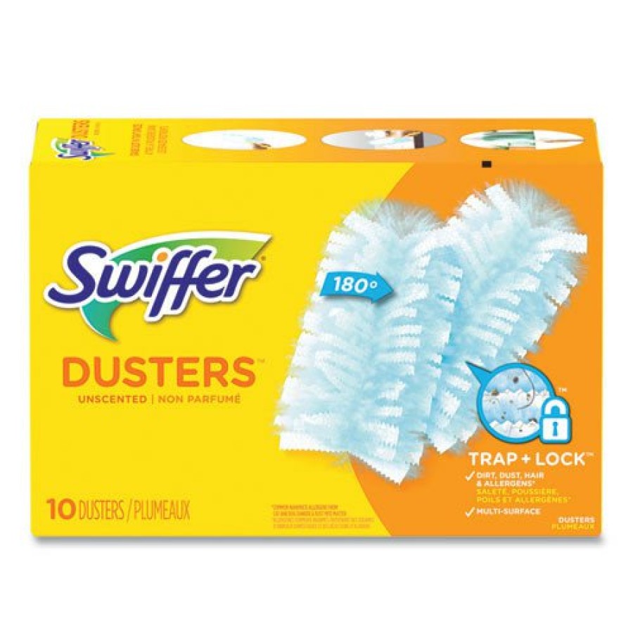 Facility Maintenance & Supplies Swiffer Cleaning Tools | Swiffer 21459Bx Dust Lock Fiber Refill Dusters - Light Blue, Unscented (10/Box)