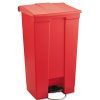 Facility Maintenance & Supplies Rubbermaid Commercial | Rubbermaid Commercial Fg614600Red 23 Gallon Indoor Utility Step-On Plastic Waste Container - Red