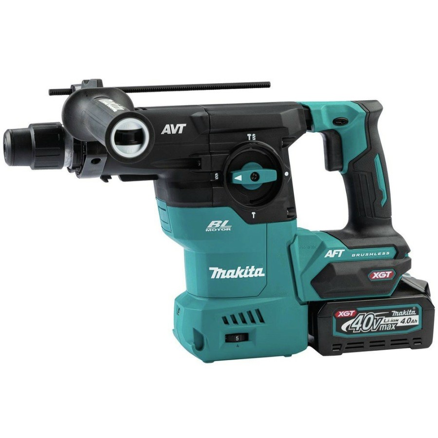 Power Tools Makita Rotary Hammers | Makita Grh08M1 40V Max Xgt Brushless Lithium-Ion 1-3/16 In. Cordless Avt Aws Rotary Hammer Kit (4 Ah)