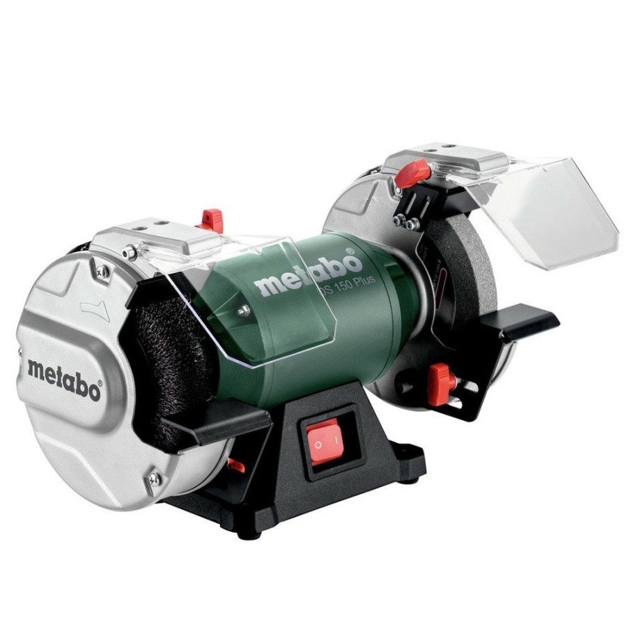 Power Tools Metabo Bench Grinders | Metabo 604160420 Ds 150 Plus 110V - 120V 400 Watts 3600 Rpm 6 In. Corded Heavy-Duty Bench Grinder