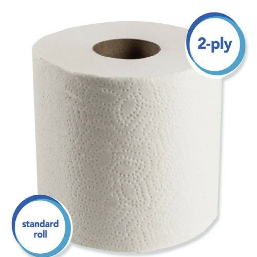 Facility Maintenance & Supplies Scott | Scott 4460 Essential 2 Ply Septic Safe Standard Bathroom Tissue - White (550/Roll)