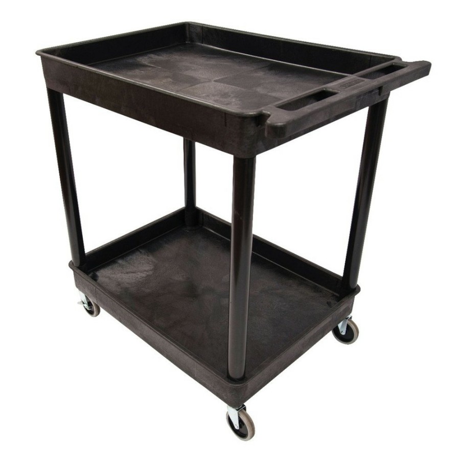 Tool Storage Luxor | Luxor Tc11 400 Lbs. Capacity 2 Shelf Plastic Utility Cart - Black