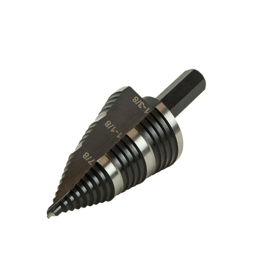 Power Tool Accessories Klein Tools Bits And Bit Sets | Klein Tools Ktsb15 7/8 In. To 1-3/8 In. #15 Double Fluted Step Drill Bit