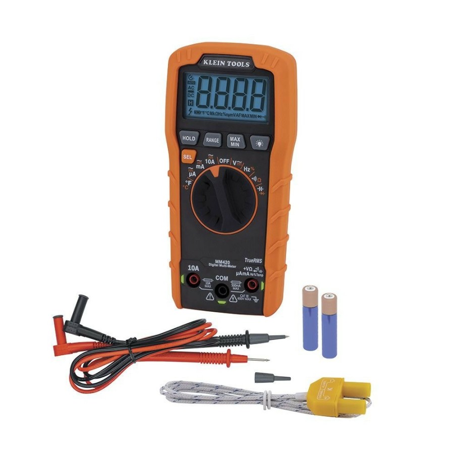 Automotive Klein Tools Multimeters | Klein Tools Mm420 600V Trms Auto-Ranging Digital Multimeter