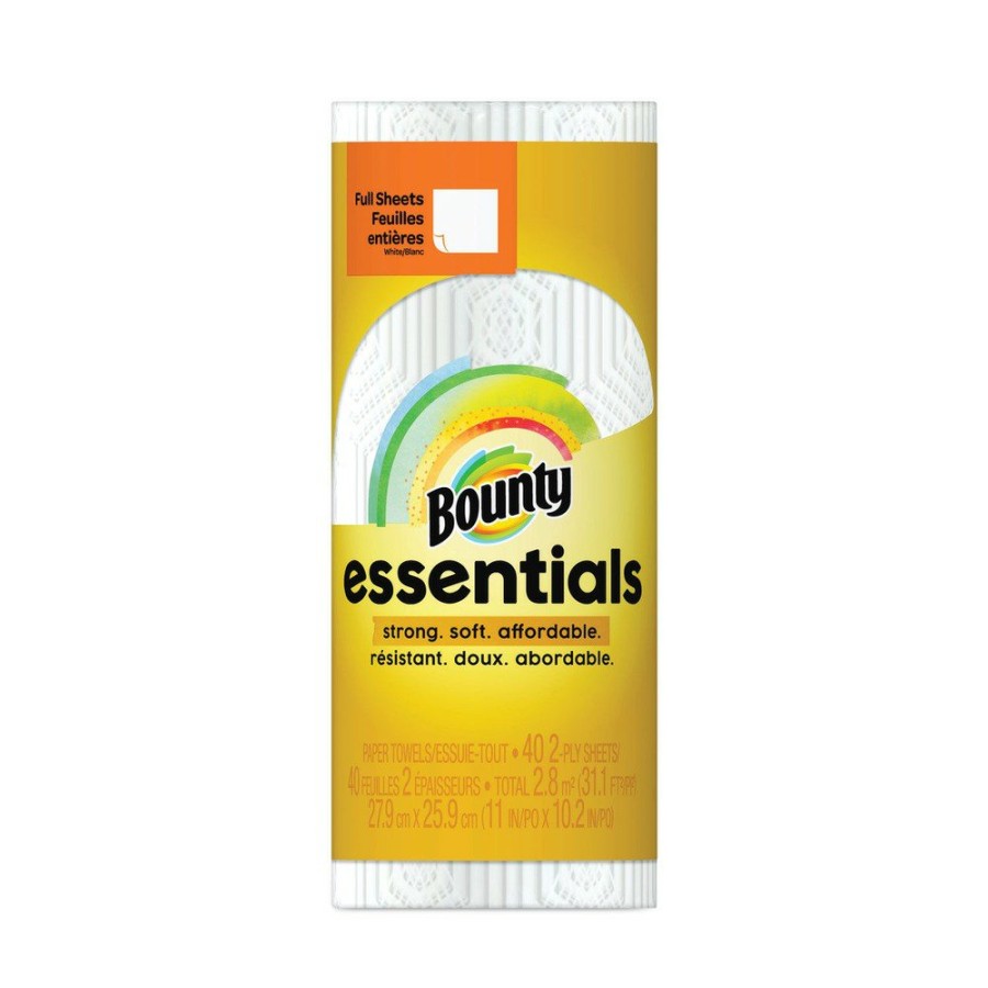 Facility Maintenance & Supplies Bounty | Bounty 74657Ea 11 In. X 10.2 In. 2-Ply Essentials Kitchen Roll Paper Towels (40 Sheets/Roll)