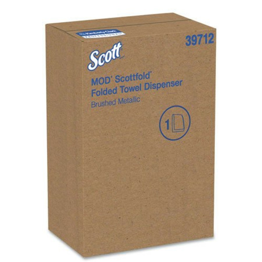 Facility Maintenance & Supplies Scott | Scott 39712 Mod Scottfold 10.6 In. X 5.48 In. X 18.79 In. Towel Dispenser - Brushed Metallic