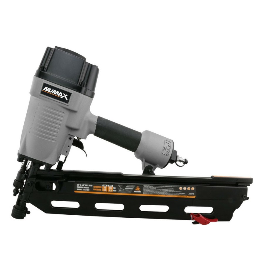 Air Tools And Equipment NuMax Nail Guns | Numax Sfr2190Wn 21 Degree 3-1/2 In. Pneumatic Full Round Head Framing Nailer With 500 Nails