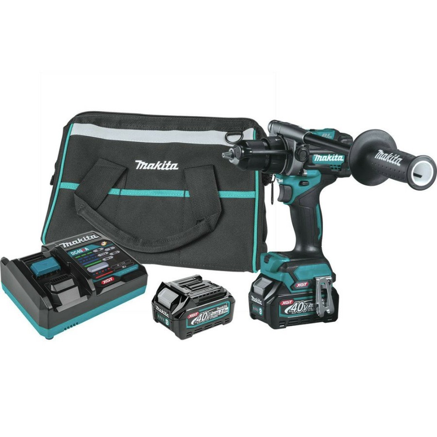 Power Tools Makita Hammer Drills | Makita Gph01D 40V Max Xgt Brushless Lithium-Ion 1/2 In. Cordless Hammer Drill Driver Kit (2.5 Ah)