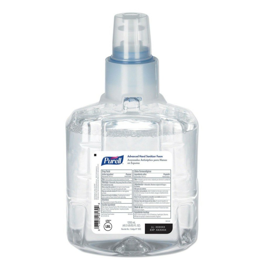 Facility Maintenance & Supplies PURELL Hand Sanitizers | Purell 1905-02 Advanced 1200 Ml Hand Sanitizer Refill For Ltx-12 Dispenser (2/Carton)