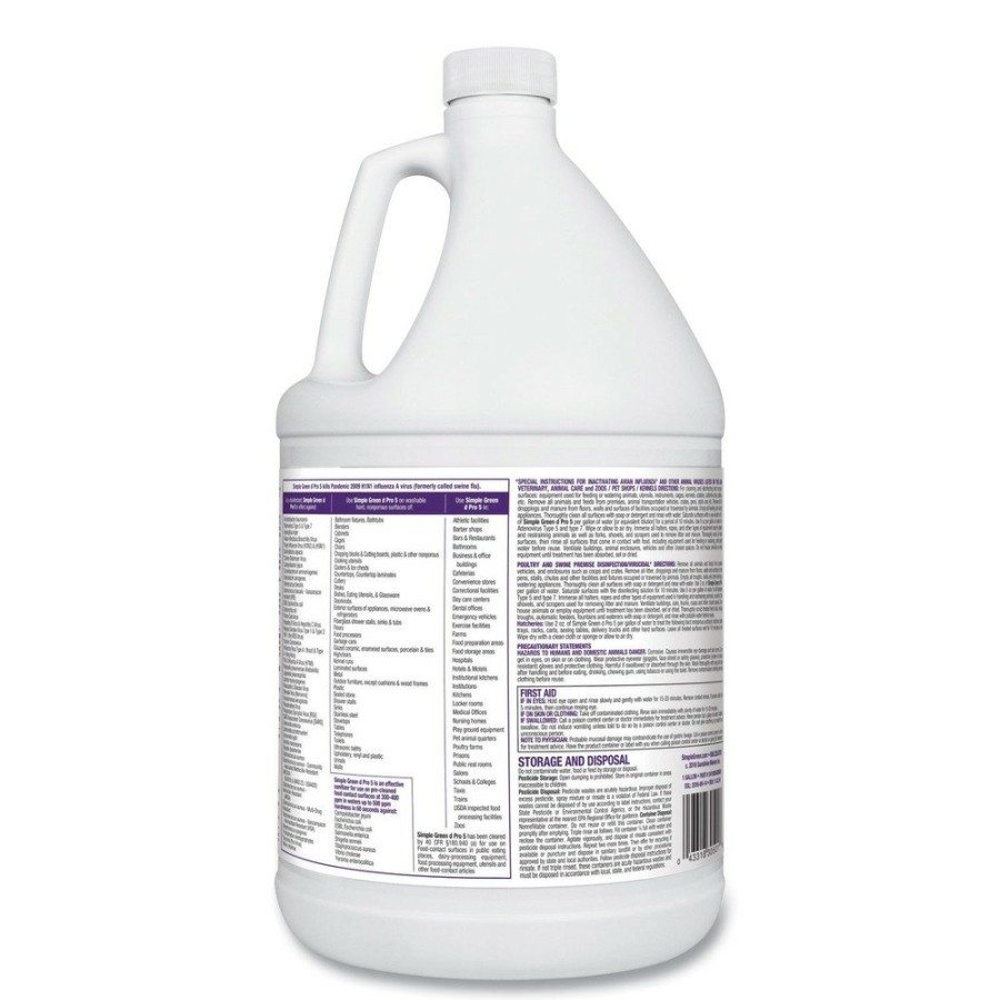 Facility Maintenance & Supplies Simple Green Cleaners | Simple Green 3410000430501 1 Gal. D Pro 5 Disinfectant