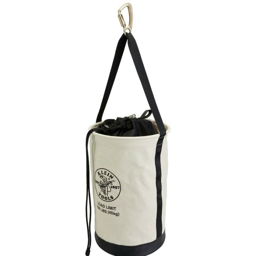 Tool Storage Klein Tools | Klein Tools 5114Dsc 17 In. Canvas Bucket With Drawstring Close