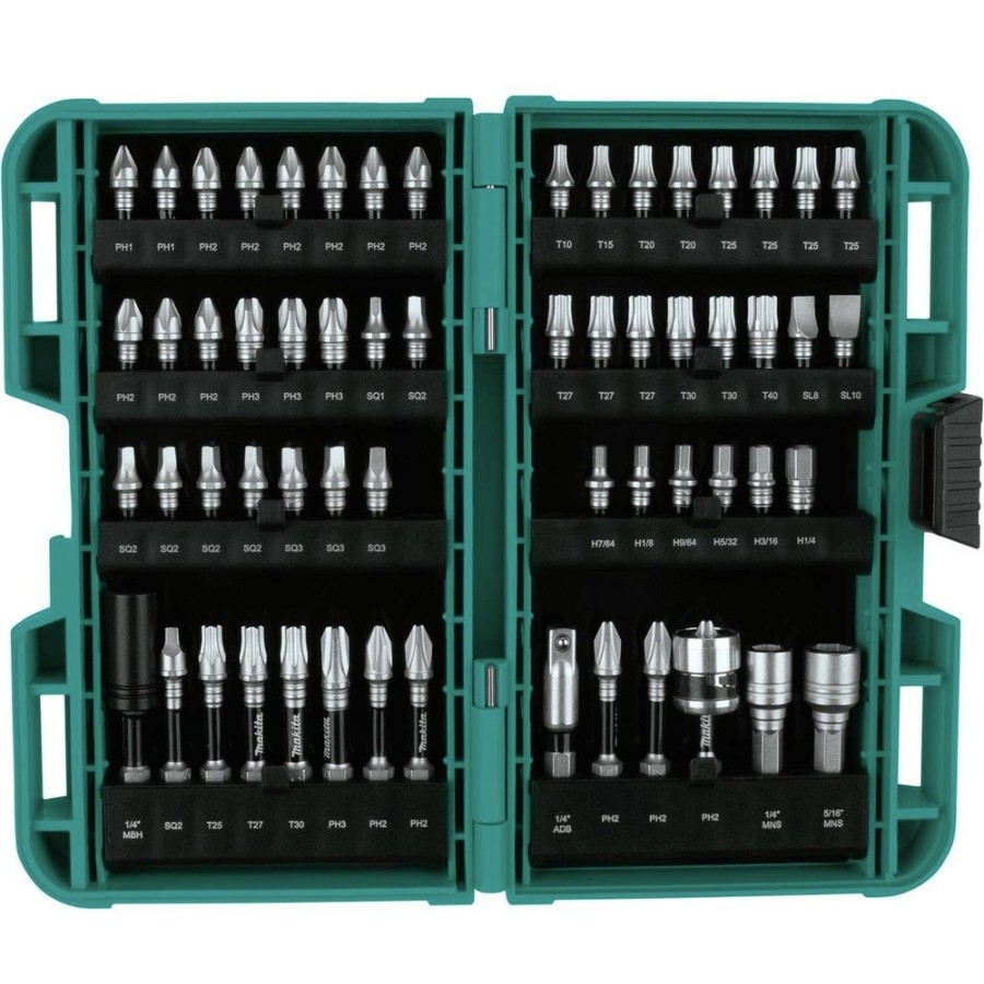 Power Tool Accessories Makita Bits And Bit Sets | Makita E-01644 60-Piece Impact Xps Impact Bit Set