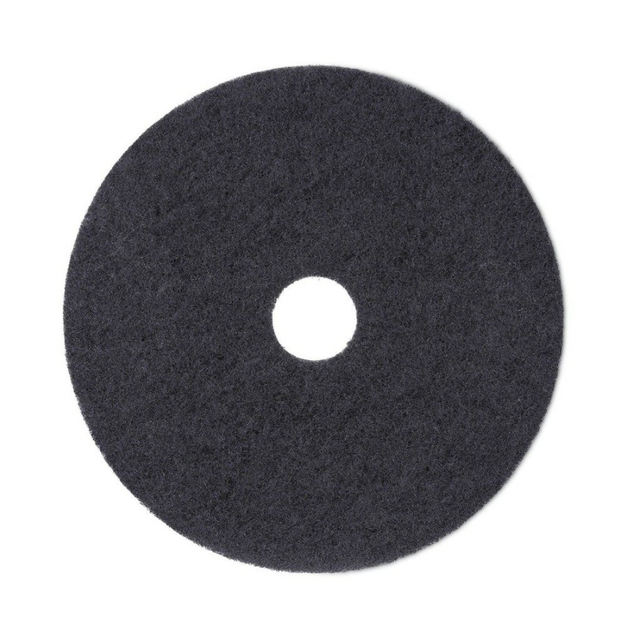 Facility Maintenance & Supplies Boardwalk Cleaning Tools | Boardwalk Bwk4019Bla 19 In. Diameter Stripping Floor Pads - Black (5/Carton)