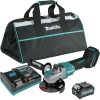 Power Tools Makita Angle Grinders | Makita Gag13M1 40V Max Xgt Brushless Lithium-Ion Cordless 5 In. X-Lock Paddle Switch Angle Grinder Kit With Electric Brake (4 Ah)