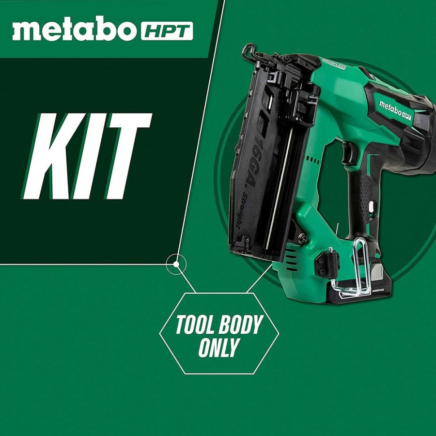 Power Tools Metabo HPT Nailers | Metabo Hpt Nt1865Dmsq7M 18V Multivolt Brushless Lithium-Ion 16 Gauge 2-1/2 In. Cordless Straight Finish Nailer (Tool Only)