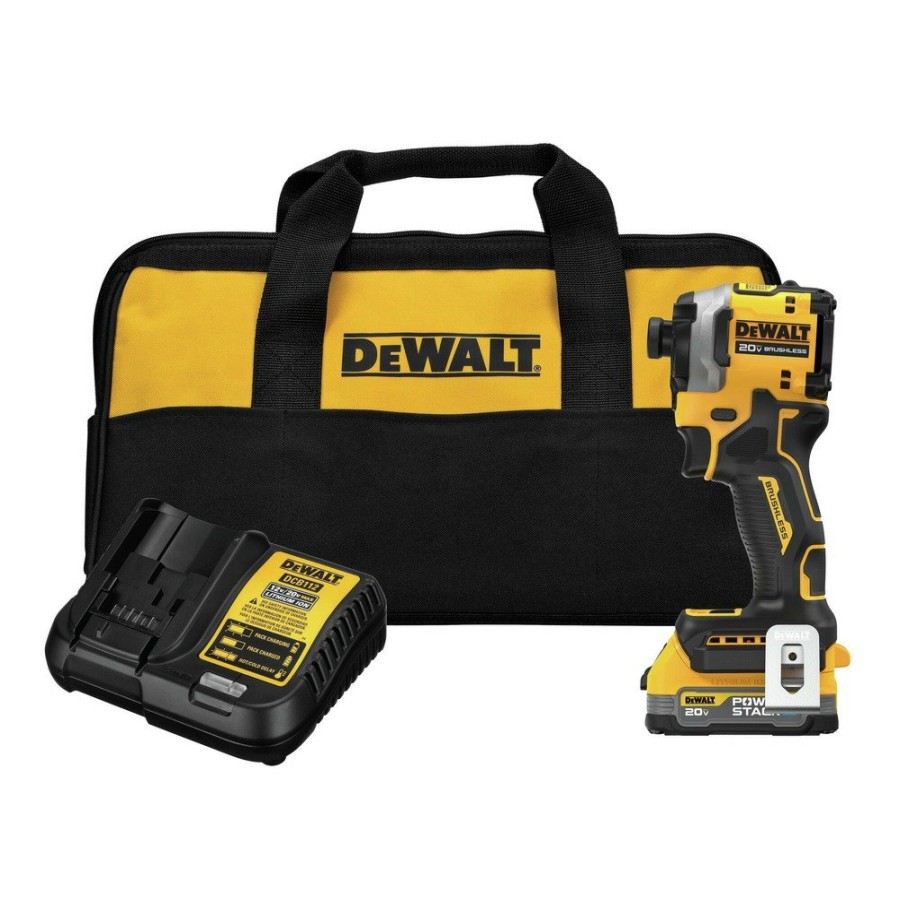 Power Tools Dewalt Impact Drivers | Dewalt Dcf850E1 20V Max Atomic Brushless Lithium-Ion Cordless 1/4 In. Impact Driver Kit (1.7 Ah)