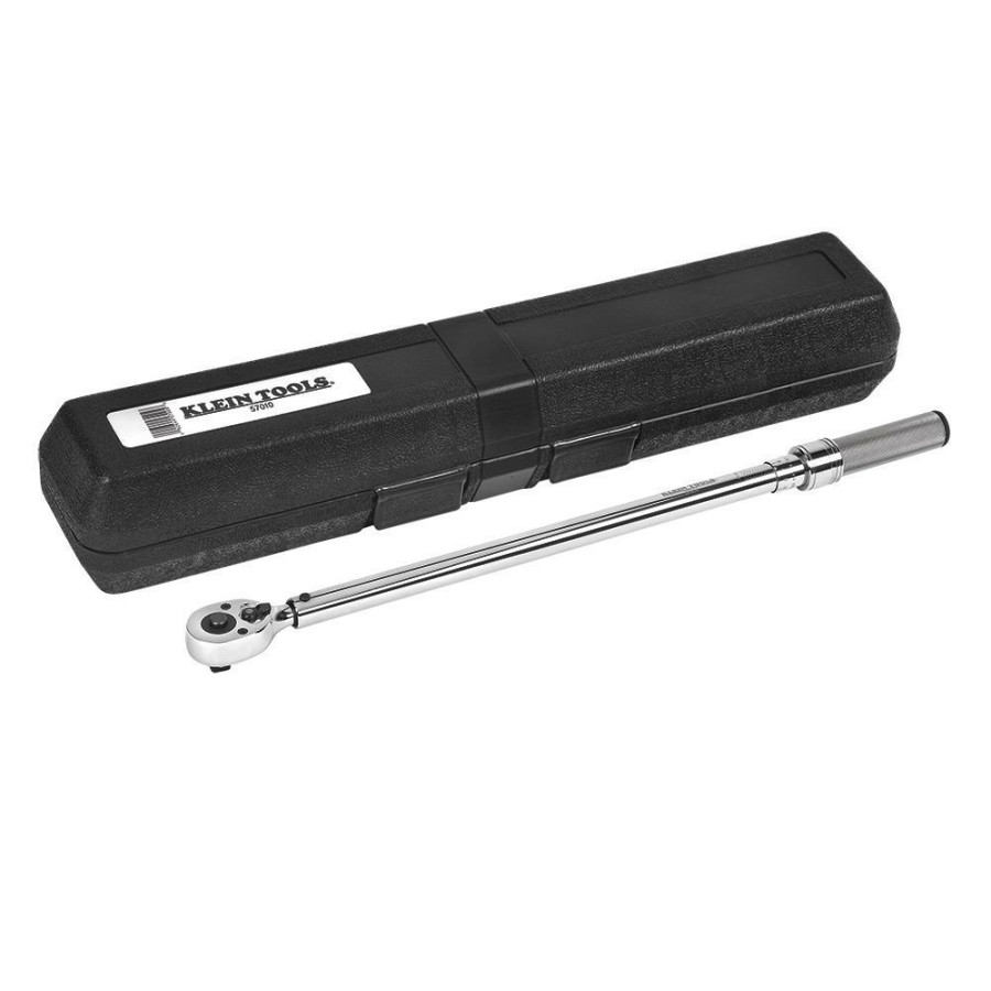 Hand Tools Klein Tools Torque Wrenches | Klein Tools 57010 1/2 In. Torque Wrench Ratchet Square Drive