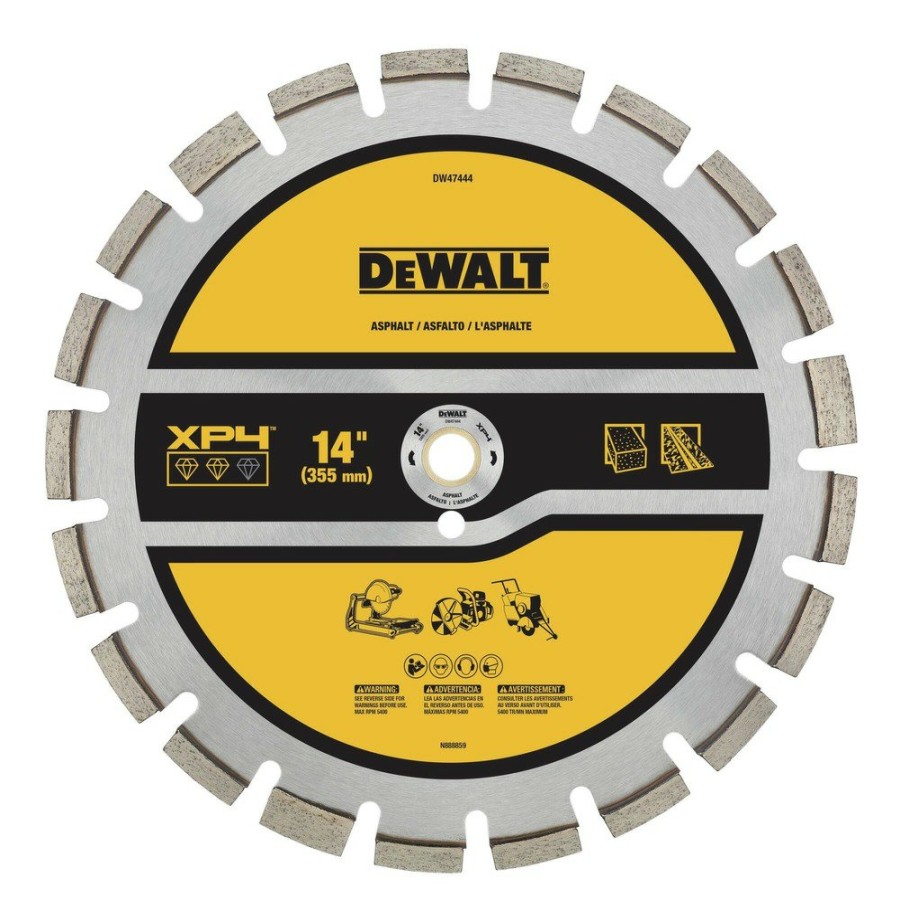 Power Tool Accessories Dewalt Circular Saw Blades | Dewalt Dw47444 14 In. Xp4 Asphalt Segmented Diamond Blade