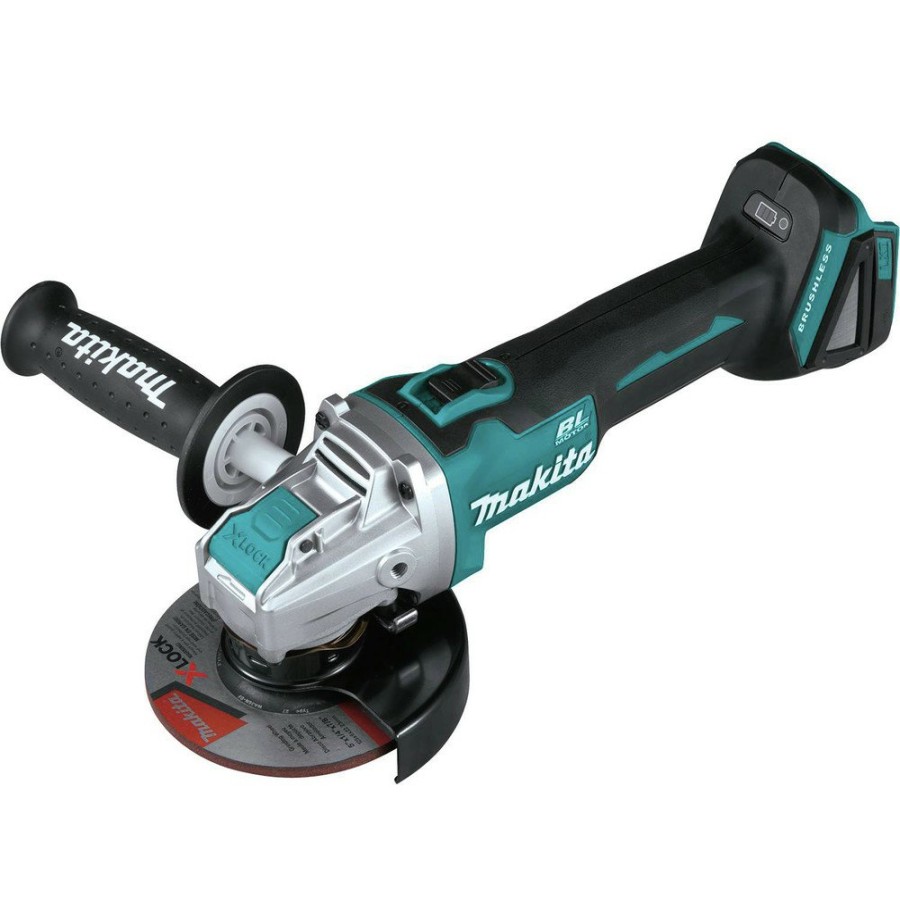 Power Tools Makita Angle Grinders | Makita Xag25Z 18V Lxt Brushless Lithium-Ion 4-1/2 In. / 5 In. Cordless X-Lock Angle Grinder With Aft (Tool Only)