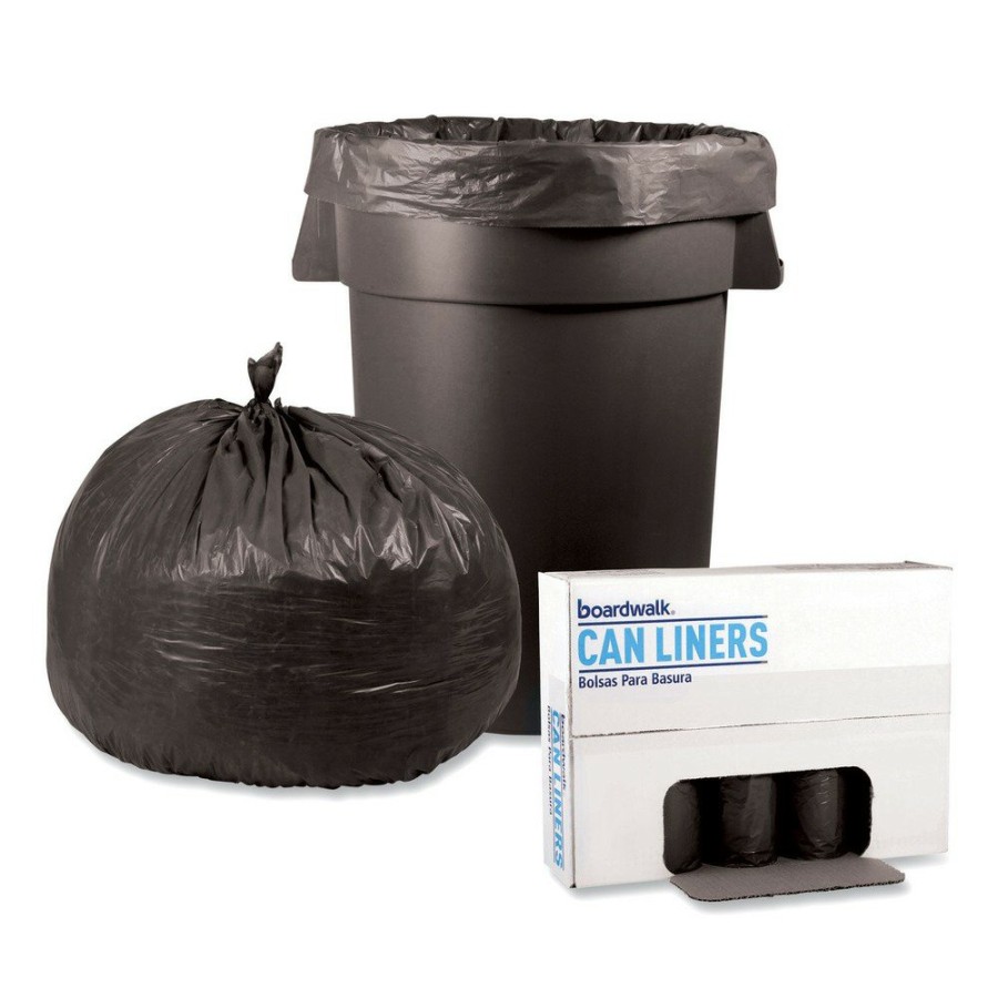 Facility Maintenance & Supplies Boardwalk | Boardwalk H8647Sgkr01 43 In. X 47 In. 56 Gal. Low-Density 1.1 Mil Waste Can Liners - Gray (100/Carton)