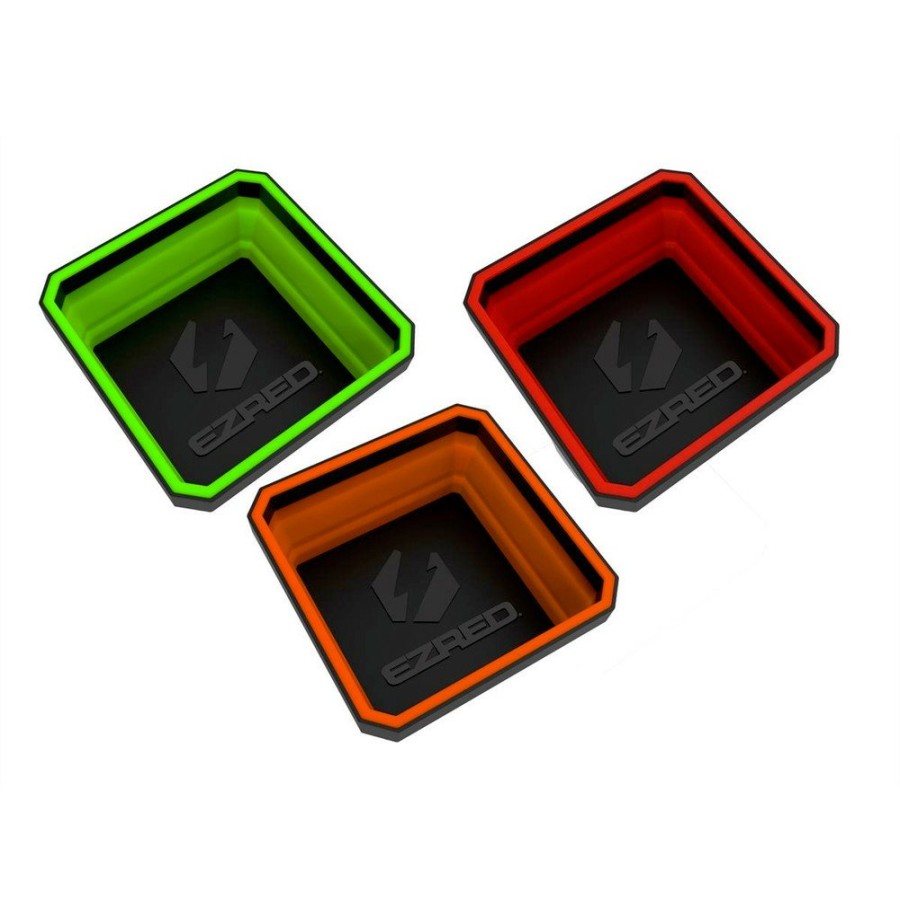 Automotive EZ Red | Ez Red Eztray-Clr 3-Piece Collapsible Magnetic Parts Tray Set