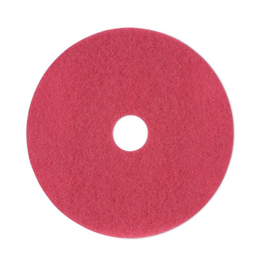 Facility Maintenance & Supplies Boardwalk Cleaning Tools | Boardwalk Bwk4019Red 19 In. Diameter Buffing Floor Pads - Red (5/Carton)