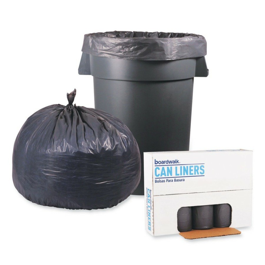 Facility Maintenance & Supplies Boardwalk | Boardwalk H7658Tgkr01 100/Carton 60 Gallon .95 Mil. 38 In. X 58 In. Low-Density Waste Can Liners - Gray