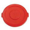 Facility Maintenance & Supplies Rubbermaid Commercial | Rubbermaid Commercial Fg263100Red 22.25 In. Brute Self-Draining Flat Top Lids For 32 Gal. Round Brute Containers - Red