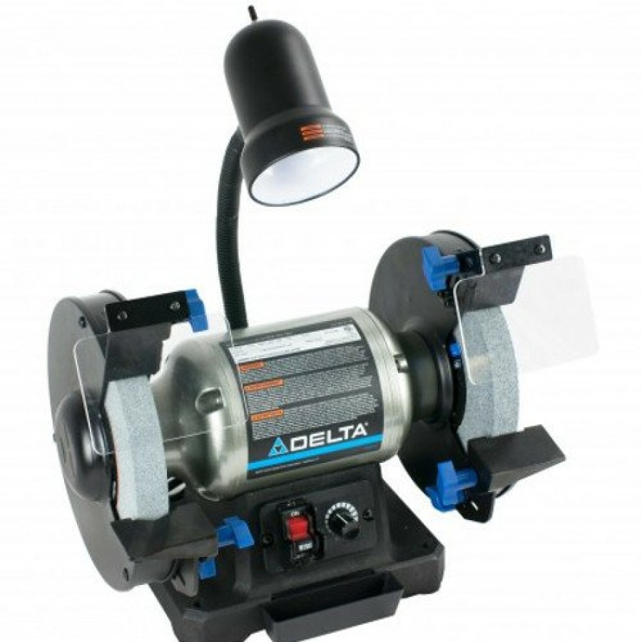 Power Tools Delta Bench Grinders | Delta 23-197 Variable Speed 8 In. Grinder With Work Light