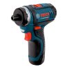 Power Tools Bosch Drill Drivers | Bosch Ps21-2A 12V Max Lithium-Ion 2-Speed 1/4 In. Cordless Pocket Driver Kit (2 Ah)