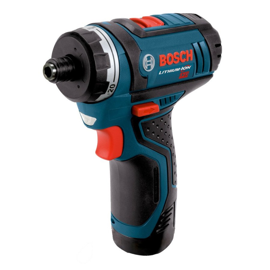 Power Tools Bosch Drill Drivers | Bosch Ps21-2A 12V Max Lithium-Ion 2-Speed 1/4 In. Cordless Pocket Driver Kit (2 Ah)