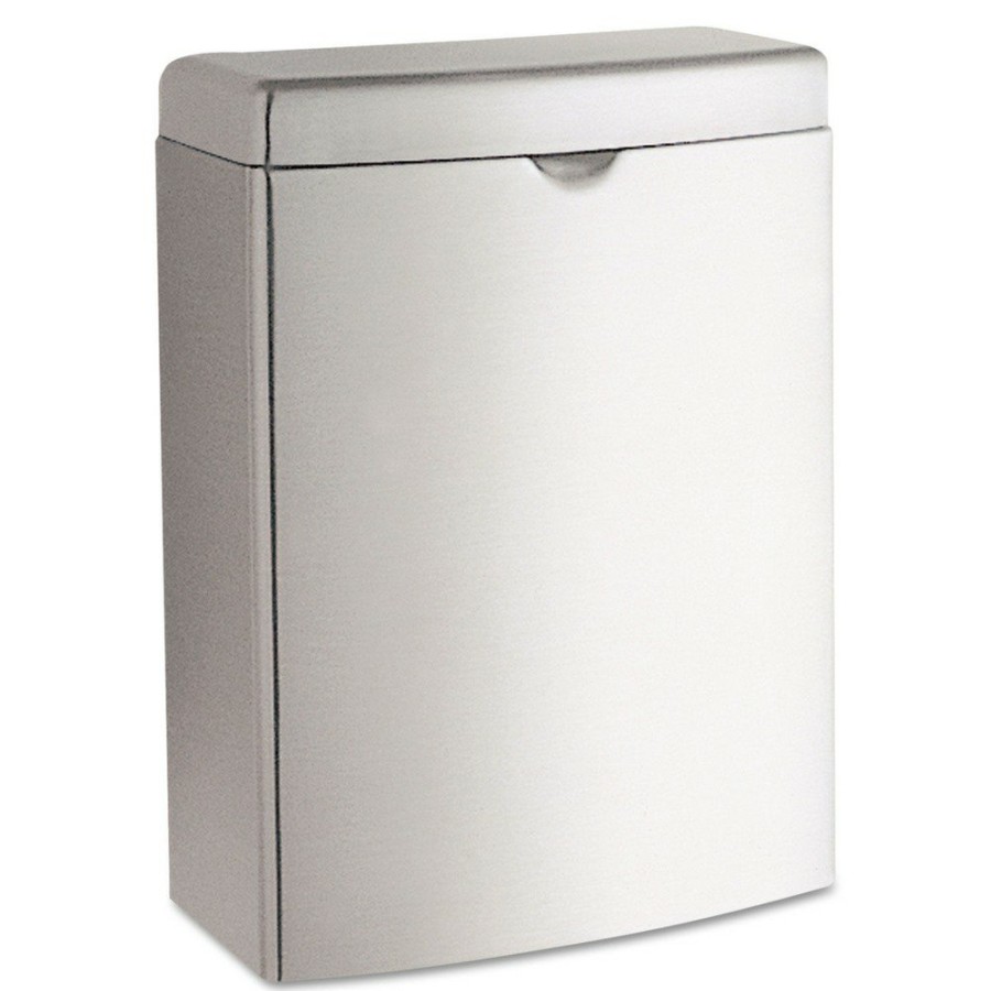 Facility Maintenance & Supplies Bobrick | Bobrick B-270 Contura Sanitary Napkin Receptacle, Rectangular, Stainless Steel, 1Gal