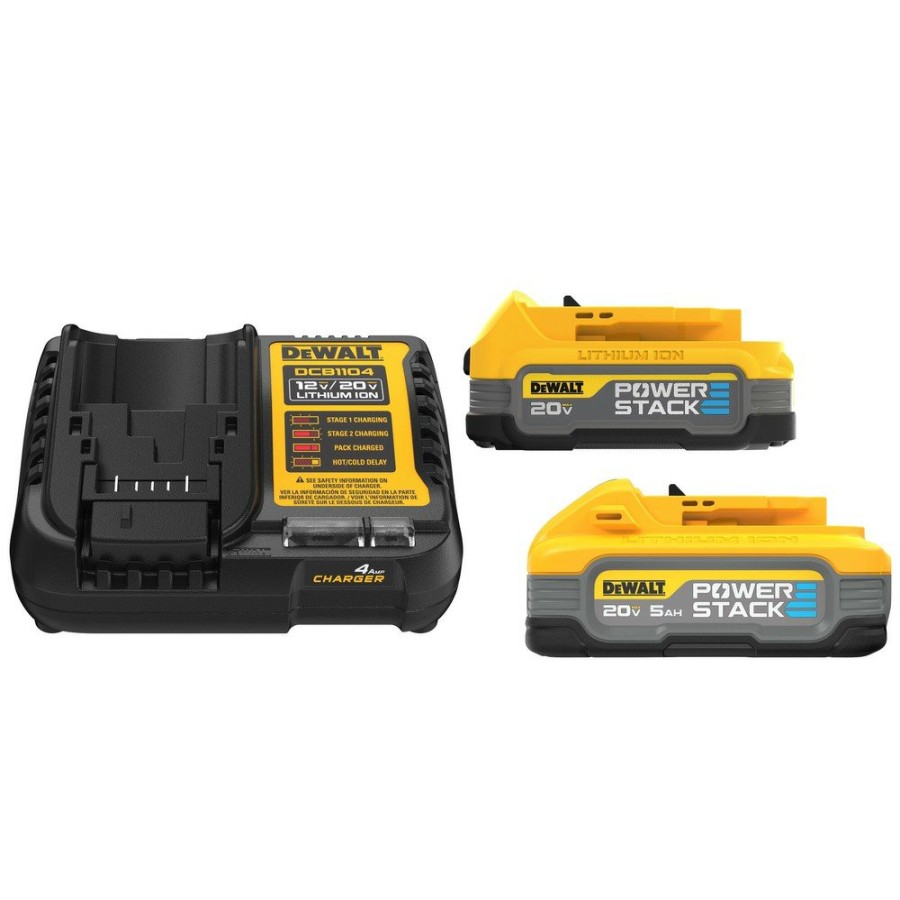 Batteries & Chargers Dewalt | Dewalt Dcbp315-2C 20V Max Powerstack Lithium-Ion Batteries And Charger Starter Kit (1.7 Ah/5 Ah)