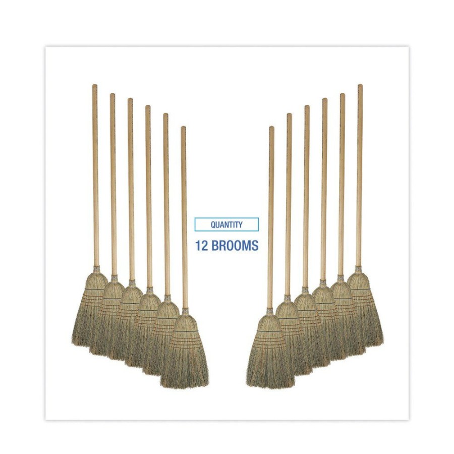 Facility Maintenance & Supplies Boardwalk Cleaning Tools | Boardwalk Bwk932Cct 12/Carton 56 In. Warehouse Broom, Corn Fiber Bristles - Natural