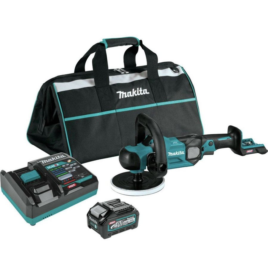 Power Tools Makita Polishers | Makita Gvp01M1 40V Max Xgt Brushless Lithium-Ion 7 In. Cordless Polisher Kit (4 Ah)