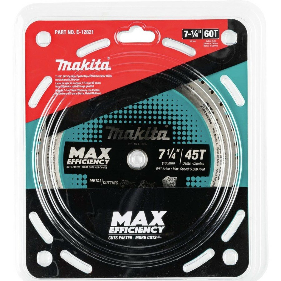 Power Tool Accessories Makita Circular Saw Blades | Makita E-12821 7-1/4 In. 60T Carbide-Tipped Max Efficiency Saw Blade