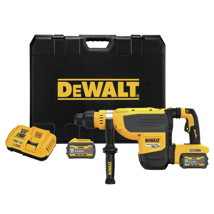 Power Tools Dewalt Rotary Hammers | Dewalt Dch735X2 60V Max Brushless Lithium-Ion 1-7/8 In. Cordless Sds Max Combination Rotary Hammer Kit With 2 Batteries (9 Ah)