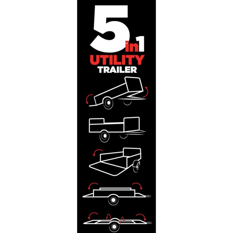 Tool Storage Detail K2 | Detail K2 Mmt5X7 5 Ft. X 7 Ft. Multi Purpose Utility Trailer (Black Powder-Coated)