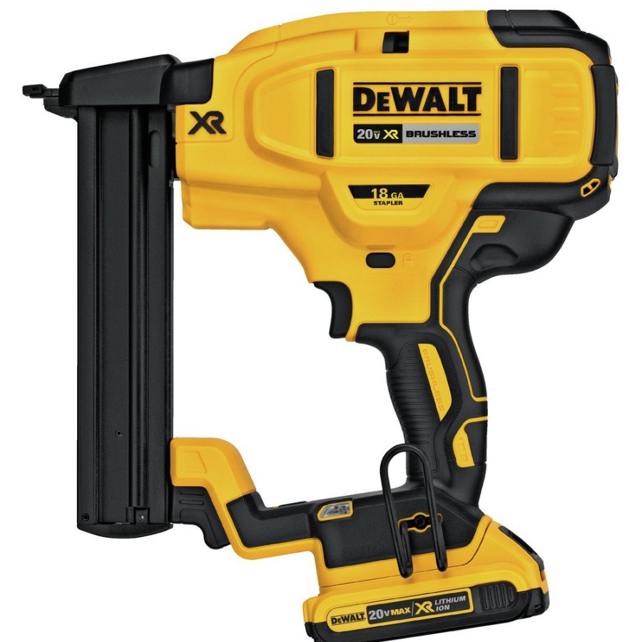 Power Tools Dewalt Staplers | Dewalt Dcn681D1 20V Max Cordless Lithium-Ion 18 Gauge Narrow Crown Stapler Kit