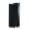 Facility Maintenance & Supplies Rubbermaid Commercial | Rubbermaid Commercial Fgso1220Plbk 12 Gal. European And Metallic Series Open Top Half-Round Steel Receptacle - Black/Chrome