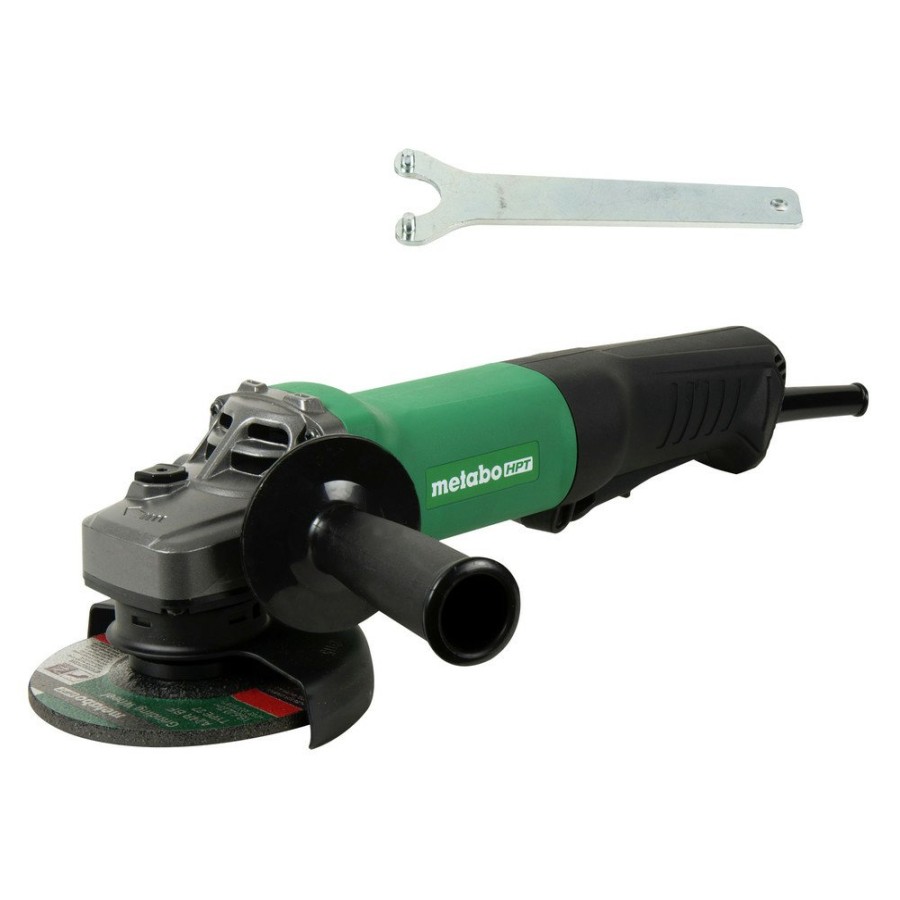 Power Tools Metabo HPT Angle Grinders | Metabo Hpt G12Se3Q9M 10.5 Amp 4-1/2 In. Angle Grinder With Lock-Off Paddle Switch