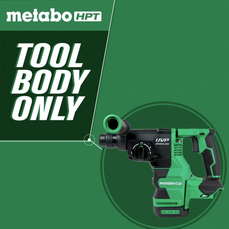 Power Tools Metabo HPT Rotary Hammers | Metabo Hpt Dh3628Daq4M 36V Multivolt Brushless Sds-Plus Lithium-Ion 1-1/8 In. Cordless Rotary Hammer With Uvp (Tool Only)