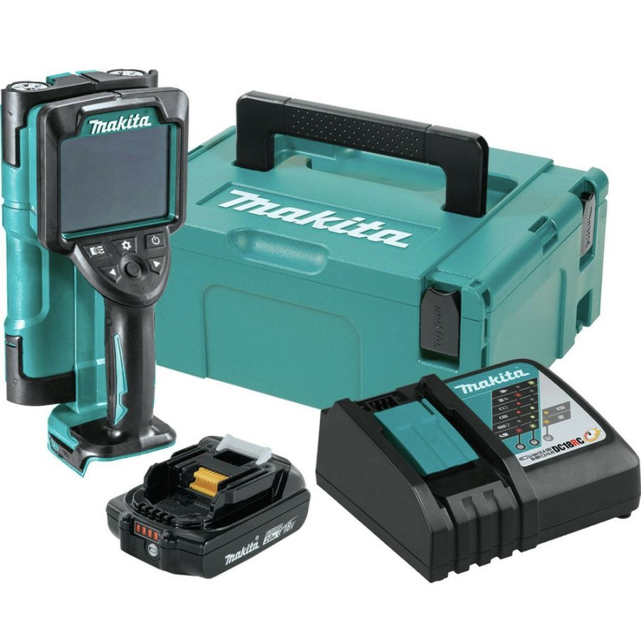 Hand Tools Makita Stud Sensors | Makita Dwd181R1J 18V Lxt Lithium-Ion Cordless Multi-Surface Scanner Kit With Interlocking Storage Case (2 Ah)