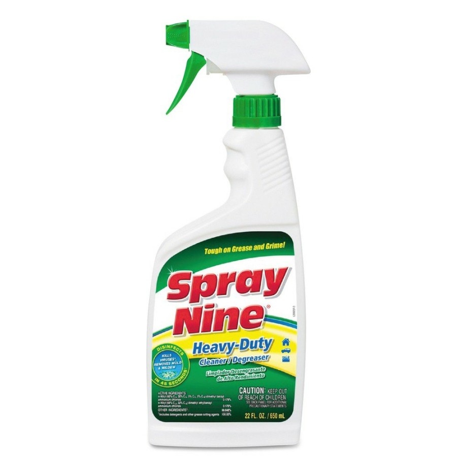 Facility Maintenance & Supplies Spray Nine Cleaners | Spray Nine 26825 22 Oz. Trigger Spray Bottle Citrus Scent Heavy Duty Cleaner Degreaser Disinfectant (12/Carton)