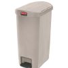 Facility Maintenance & Supplies Rubbermaid Commercial | Rubbermaid Commercial 1883459 Streamline 13-Gallon Resin End Step Style Step-On Container - Beige