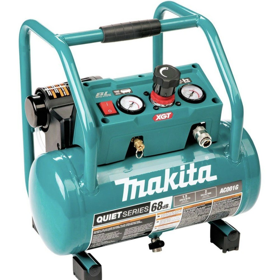 Air Tools And Equipment Makita Portable Air Compressors | Makita Ac001Gz 40V Max Xgt Brushless Lithium-Ion Cordless 2 Gallon Quiet Series Compressor (Tool Only)