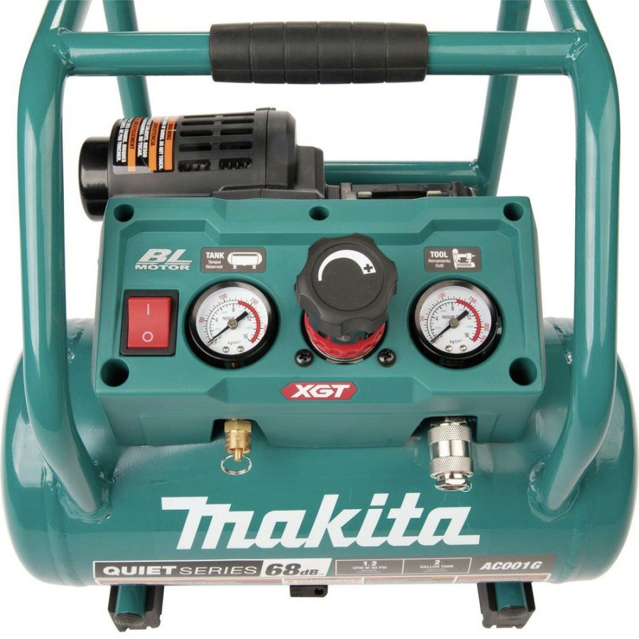 Air Tools And Equipment Makita Portable Air Compressors | Makita Ac001Gz 40V Max Xgt Brushless Lithium-Ion Cordless 2 Gallon Quiet Series Compressor (Tool Only)