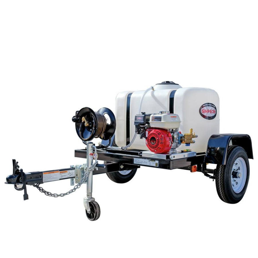 Outdoor Power Tools & Equipment Simpson | Simpson 95000 Trailer 3200 Psi 2.8 Gpm Cold Water Mobile Washing System Powered By Honda