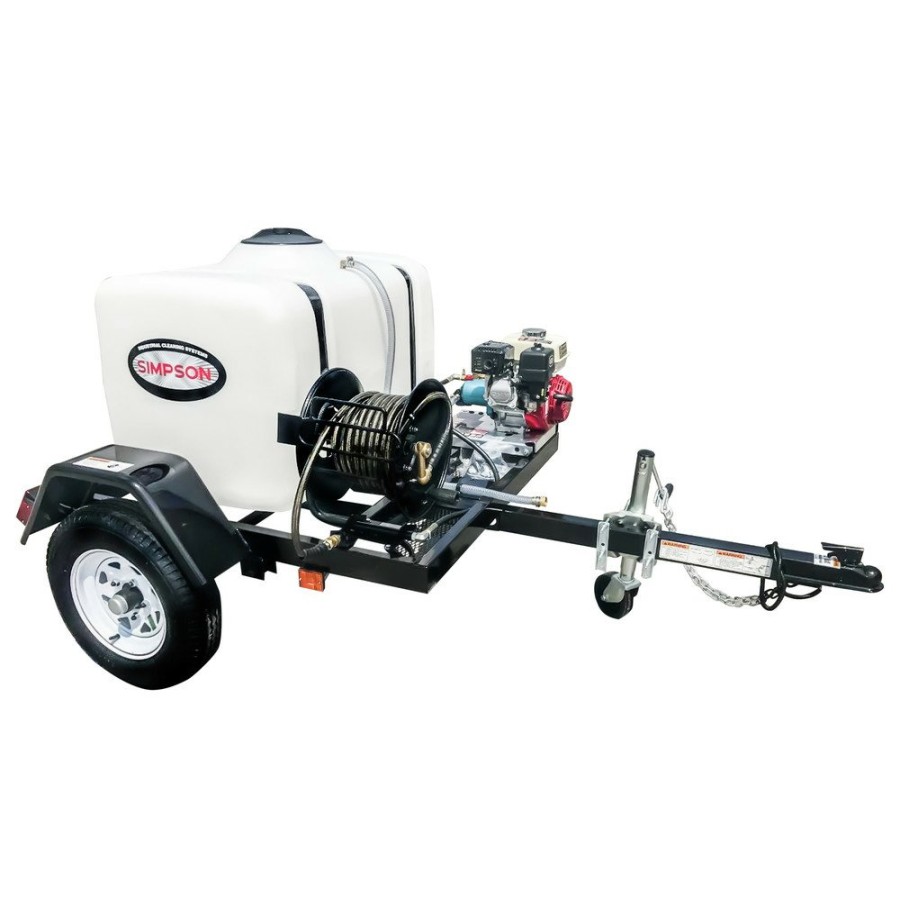 Outdoor Power Tools & Equipment Simpson | Simpson 95000 Trailer 3200 Psi 2.8 Gpm Cold Water Mobile Washing System Powered By Honda